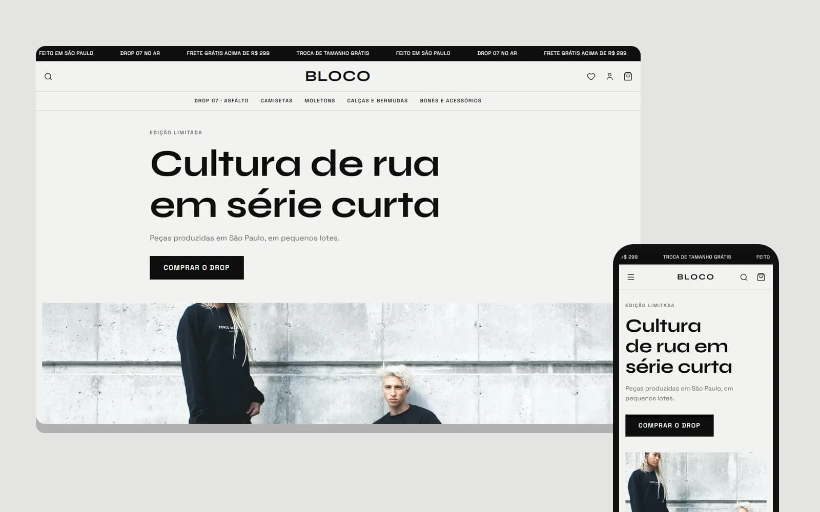 Prévia do template Bloco