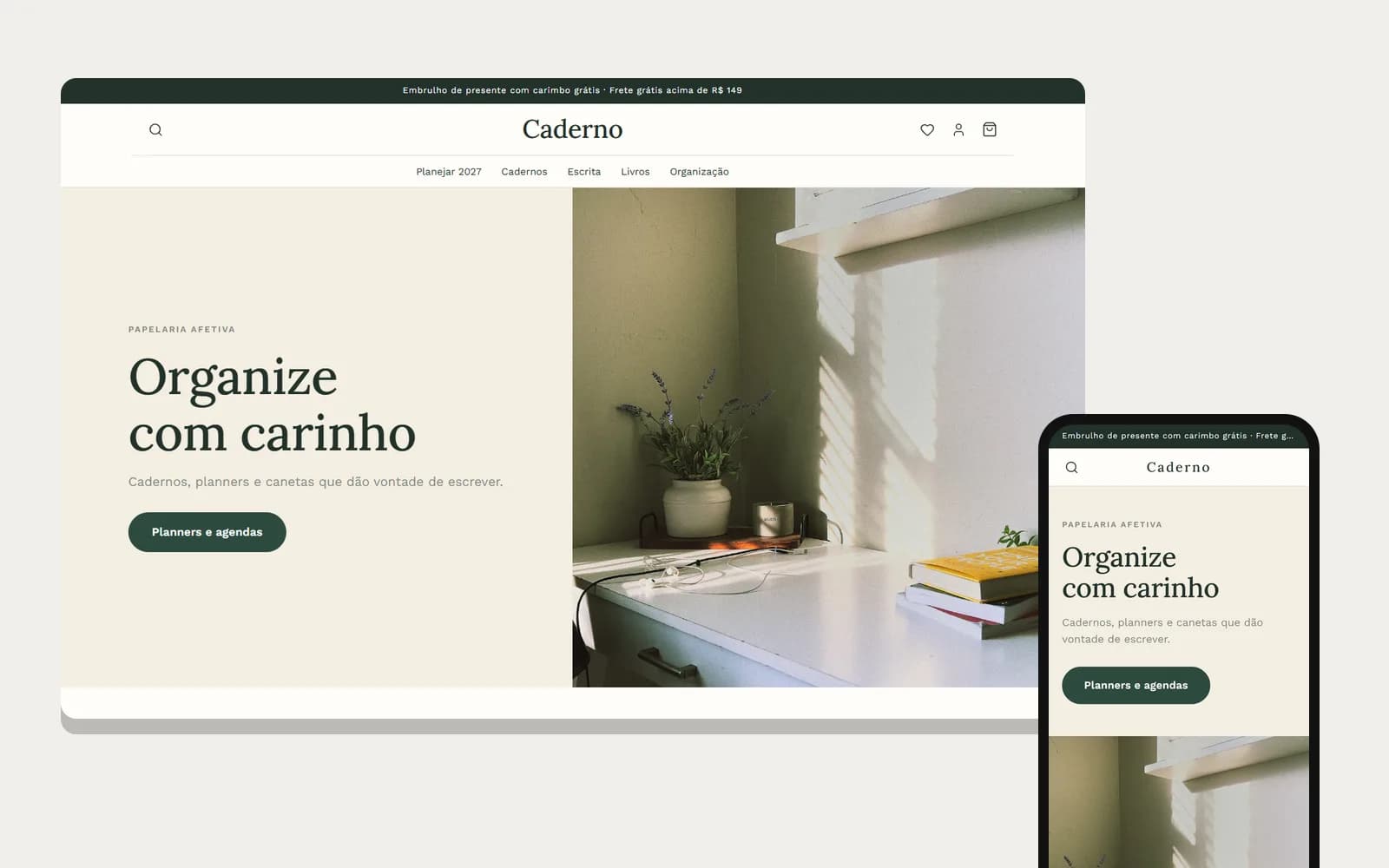 Prévia do template Caderno