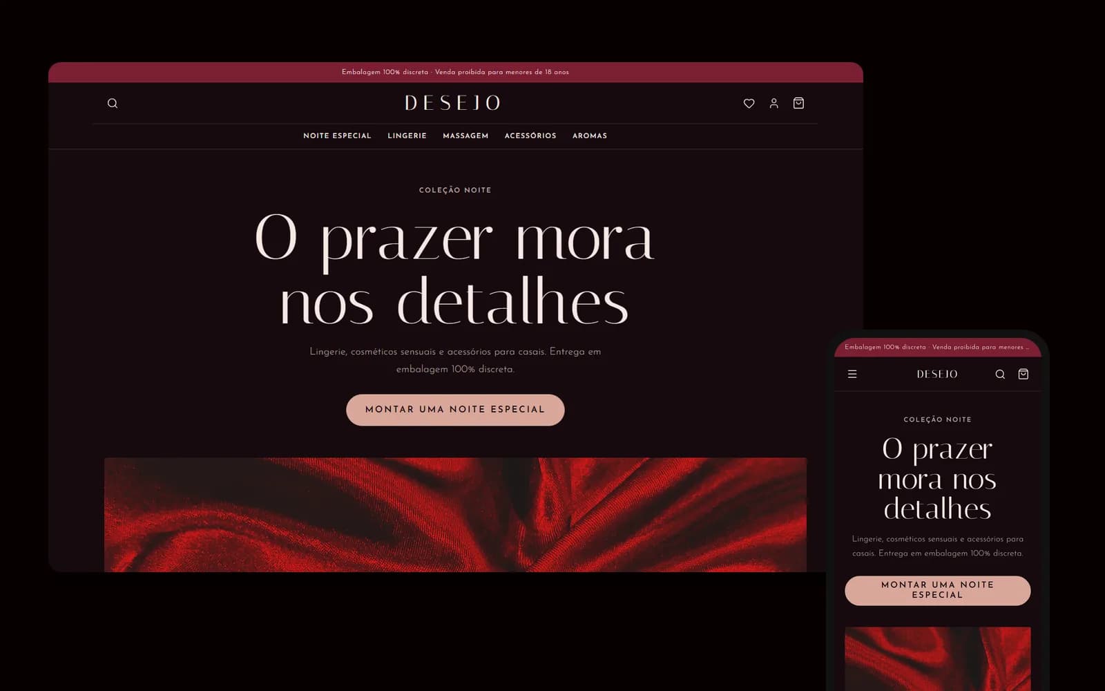 Prévia do template Desejo
